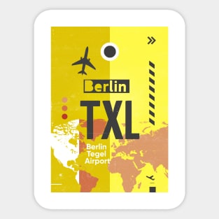 TXL BERLIN airport code Sticker